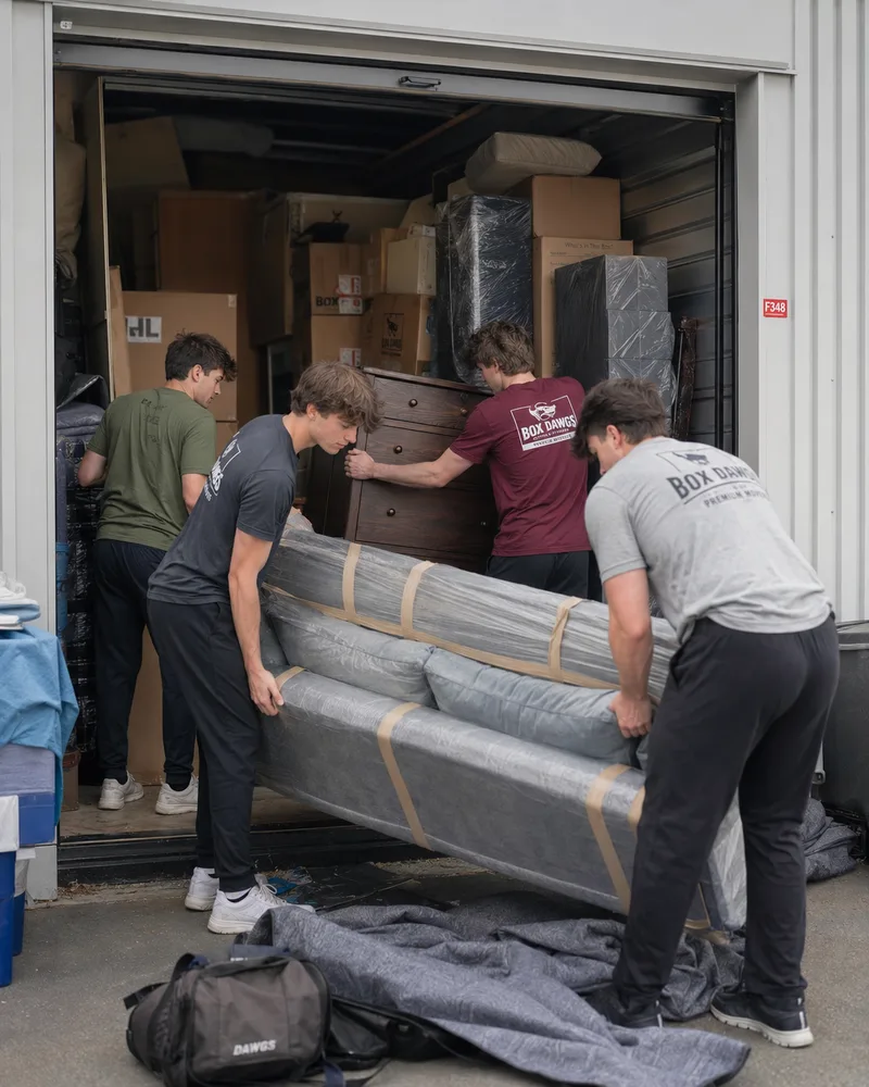 Storage unit with boxes